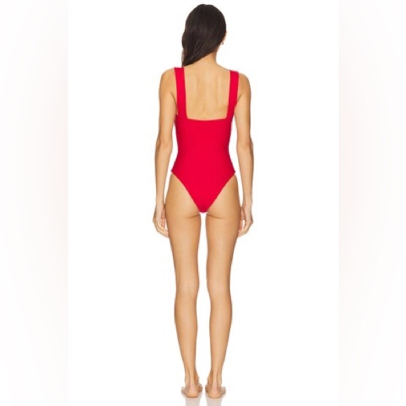 Revolve TulaRosa Women’s Flirty One Piece in Red Bathing Suit - Size Medium - Picture 2 of 9